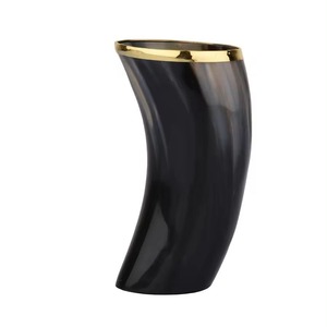 Verre à liqueur en corne de buffle fini naturel Vente en gros d'exportateur Conception polie personnalisée Tasse à boire de bière Agate - Product Image 3