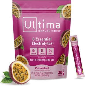 Ultima Replenisher Daily <b>Electrolyte</b> <b>Powder</b> – Passionfruit, 20 Stick packs - Product Image 4