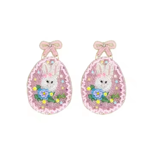 Pendientes de Conejito de Pascua Hechos a Mano con Cuentas de Zanahoria y Huevo, Joyería Colgante de Arcoíris para Mujer, Venta al por Mayor en India - Product Image 6