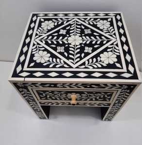 Boîte Tessui décorative en résine acrylique et incrustation d'os en bois du fournisseur indien à usage domestique meilleure qualité - Product Image 4