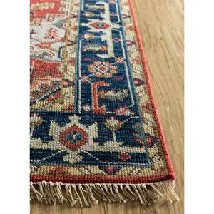 Alfombra de Lana Anudada a Mano de Gran Tamaño, Diseño de Medallón Abstracto Rojo y Naranja, Rectangular, para el Hogar, Entrada o Pasillo, 9x12 - Product Image 4