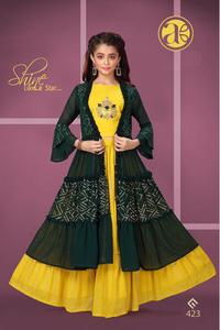 Ropa de boda de diseñador para niños, Kurti, Sharara, Georgette, alta calidad, el mejor fabricante de la India - Product Image 4