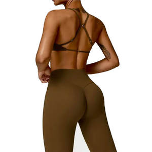 Fourniture de ensembles de leggings et de soutien-gorge de sport respirants personnalisés, vêtements de sport actifs, ensembles de yoga pour femmes - Product Image 3