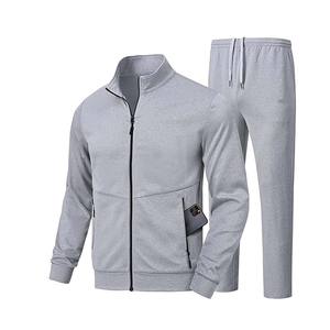 Chándal de lana con cremallera para invierno y otoño para hombre, chaqueta personalizada + pantalón, chándal, ropa cálida de moda para hombre - Product Image 3