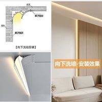Nouveau design mur lavage coin plafond linéaire LED profil lumière pour panneau de plâtre cloison sèche aluminium LED canal diffuseur