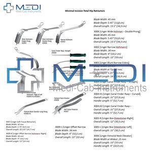 Instrumento ortopédico de acero inoxidable, base de retractores quirúrgicos de articulación de cadera con gancho de reinicio de cadera - Product Image 3