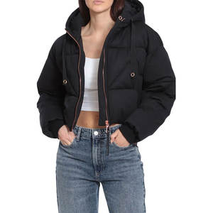 OEM nouveauté hiver femme vestes à capuche bouffantes tissu respirant de haute qualité coton rembourré femmes Parkas vestes - Product Image 4