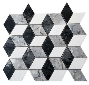 Mosaico de Piedra Cuadrado 3D, Forma Irregular Pulida, Moderno, Resistente al Agua, para Pared Interior de Baño, 8mm - Product Image 2