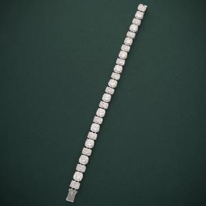 Joyería de moda, pulsera de oro blanco de 14kt en laboratorio, pulseras de tenis de moda con diamantes cultivados para mujeres, regalos de aniversario y ropa de fiesta - Product Image 2