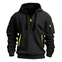 Cómodo nuevo estilo de los hombres de peso pesado sudaderas con capucha de lana con cremallera completa gruesa sudadera abrigo cálido de lana