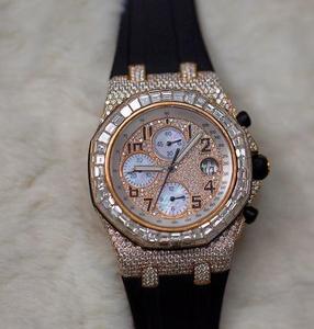 Mouvement automatique de luxe mécanique montre en acier inoxydable D couleur VVS Moissanite diamant Icedown verre de haute qualité meilleur prix - Product Image 6