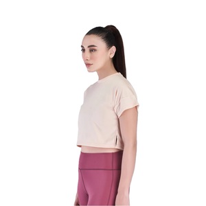 เสื้อยืดผู้หญิงผ้าฝ้าย100% พิมพ์ลายเสื้อครอปเสื้อเซ็กซี่บางระบายอากาศ - Product Image 6