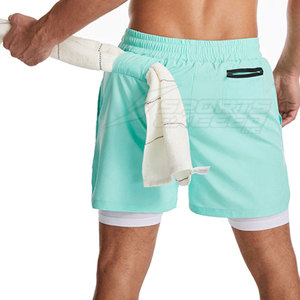 Shorts de sport décontractés respirants à taille élastique de haute qualité en polyester/nylon à bas prix pour la vente en ligne, fabriqués au Pakistan - Product Image 6