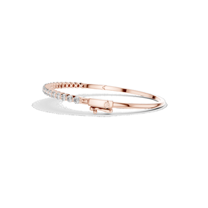 1.98 CT Lab Diamond Tennis <b>Bangle</b> Round Brilliant Cut 10KT, 14KT, 18KT <b>Gold</b> & 925 Silver <b>Rose</b>, Yellow, White <b>Gold</b> - Product Image 6