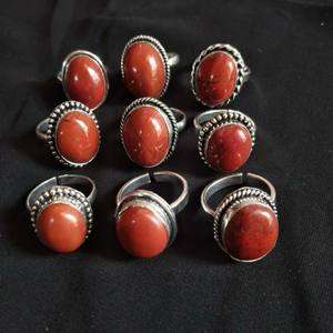 Meilleure qualité arc-en-ciel pierre de lune Agate bague en argent allemand gros pierres précieuses anneaux à bas prix - Product Image 6