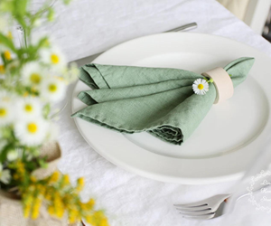 100% servilletas de tela de lino en óxido, servilletas de fiesta de boda de Navidad suavizadas hechas a mano para cocina servilletas de lino suave - Product Image 5