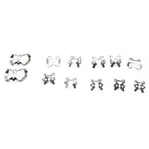 Ensemble d'instruments de restauration dentaire en composite, outils chirurgicaux manuels argentés avec 12 positions de mâchoires, certifié CE Classe I - Product Image 3