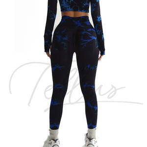 High Waist Elastic Waist Fitness <b>Leggings</b> OEM Design Push-Up <b>Seamless</b> Full Length Print Pattern New Arrival Casual Plus Size - Product Image 6