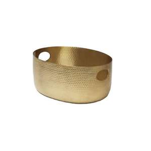 Cubitera de Barra Martillada Chapada en Oro para Enfriador de Botellas para Hoteles, Restaurantes, Bares, Fiestas, Cubitera para Champán con Asas - Product Image 2