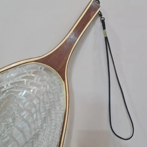 ชุดตาข่ายปลาเทราท์ตาข่ายไม้สำหรับตกปลาพร้อมตาข่ายเนลอนและตะขอแขวนแบบยืดหยุ่น - Product Image 1