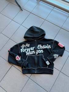 Sweat-shirts à capuche lourds à la vente chaude avec broderie 3D personnalisée et impression sur écran Sweat-shirt pour homme avec logo en relief Design à fermeture éclair - Product Image 6