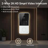 Système d'interphone vidéo IP Hiwink de luxe à 2 fils, caméra 2K, reconnaissance faciale et palmaire, kit interphone de porte pour villa, compatible Tuya Smart Home