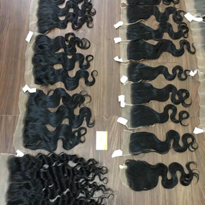 Extensions de cheveux humains vierges Remy 100% naturelles, 8-32 pouces, ondulation, tissage, fermeture frontale, perruques, toutes les couleurs, vente en gros en provenance du Vietnam - Product Image 1