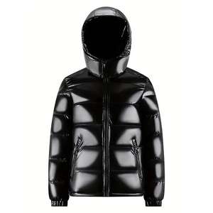 Nouveau blouson d'hiver à col montant épais pour hommes en toile à capuche chaude meilleure vente en gros - Product Image 1