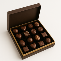 Caja de chocolate personalizada superventas con impresión de logotipo para productos de dulces y postres de embalaje de regalo