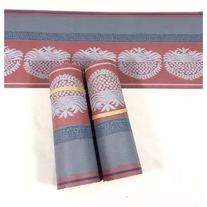 Papel pintado geométrico Floral europeo borde PVC rojo azul raya ignífugo impermeable para Hotel apartamento uso doméstico 22 Yds - Product Image 1