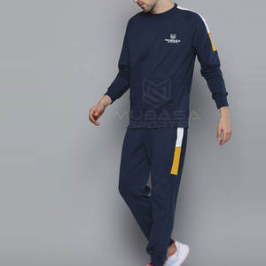 ชุดกันเหงื่อสำหรับผู้ชายชุดกันเหงื่อผ้าคอตตอนกันลมออกแบบโลโก้ได้ตามต้องการขนาดใหญ่พิเศษ - Product Image 3