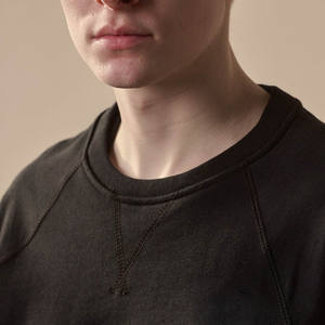 Sustainable High Quality Basic <b>Black</b> Oversized <b>Crew</b> <b>Neck</b> Men's <b>Sweatshirt</b> Custom Cotton Blended <b>Sweatshirt</b> At Factory Price - Product Image 5