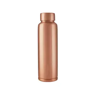 Export Quality Pure Copper Bottle for Drinking Water from Indian Manufacturer of Copper Water Bottle for Sale