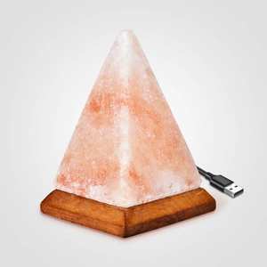 Lampe en forme de pyramide en sel rose de l'Himalaya naturel, bienfaits pour la santé, sel rose ionisant, lumière d'ambiance pour les passionnés de décoration et le bien-être en spa - Product Image 1
