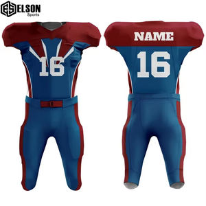 Último modelo de camisetas de fútbol americano, ropa deportiva de entrenamiento para jóvenes, camisetas de uniforme de sublimación de bajo precio a la venta - Product Image 6