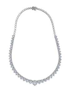 Collar de tenis de diamantes Riviera graduados de primera calidad, 32.00 Ct, DEF VVS, diamantes cultivados en laboratorio, en oro de 14K, regalo de aniversario de bodas - Product Image 2