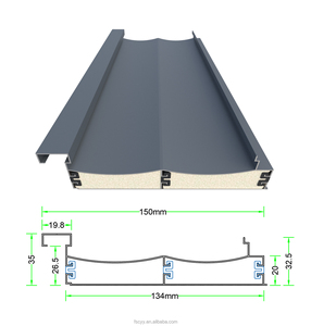Teja de Techo de Poliuretano y Aluminio Aislante, Resistente al Fuego y al Agua, Ecológica y Anticorrosiva <span class=keywords><strong>para</strong></span> - Product Image 2