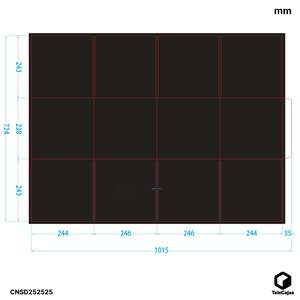 กล่องกระดาษสีดำทรงสี่เหลี่ยมขนาด 25x25x25 ซม. พร้อมฝาปิดสองชั้น สำหรับใส่จานขนาดเล็ก ตุ๊กตาสัตว์ ลูกบอล ฯลฯ - Product Image 4