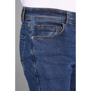 Jean cargo vintage pour homme avec logo personnalisé, taille haute, coupe droite, décontracté, mi-saison, en denim délavé foncé/clair/coloré, ODM - Product Image 3