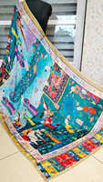 Nouveau Fantaisie À La Main Broderie Miroir Travail Pakistanais Soie Dupattas Bohème Broderie À La Main Coloré Dupattas Pour Les Femmes Vêtements