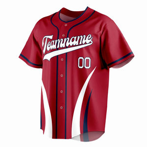 Camisetas de Béisbol y Sóftbol Unisex de Secado Rápido, Ropa Deportiva Transpirable, Logotipo Personalizado, Tallas para Adultos, Tallas Grandes, Diseño de Letras con Patrón 3D - Product Image 1