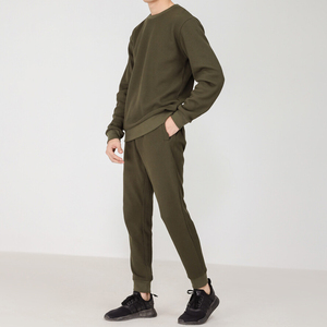 Traje deportivo de algodón para hombre, ropa para el sudor, cómoda, ajustada, lisa, en blanco, superventas, venta al por mayor - Product Image 4