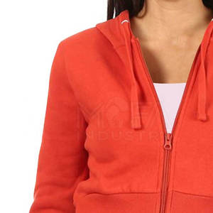 Custom Anti-Wrinkle <b>Zipper</b> Crop Hoodies For Woman Breathable & Durable OEM Available In Pakistan - Product Image 5