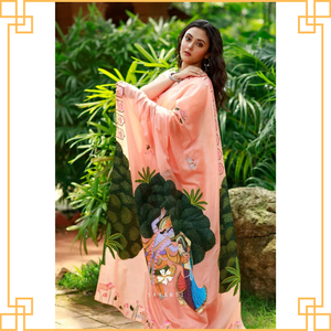 Ropa y accesorios étnicos de calidad superior Diseñador Georgette Saree con detalles de encaje para cenas románticas - Product Image 4