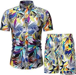 Ensembles de jogging 2 pièces avec logo personnalisé pour hommes, t-shirt à manches courtes à séchage rapide et short coupe-vent Streetwear décontracté pour le printemps - Product Image 1