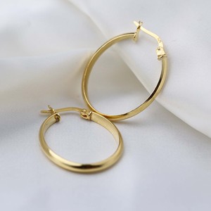 Aros de 28 mm con baño de oro, diseño popular, hechos a mano, venta al por mayor, joyería turca de plata de ley 925 - Product Image 2