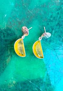 925 Sterling Silver Yellow Sapphire Handmade <b>Earring</b> <b>Beautiful</b> Women <b>Earring</b> Yellow Stone <b>Earring</b> . - Product Image 4