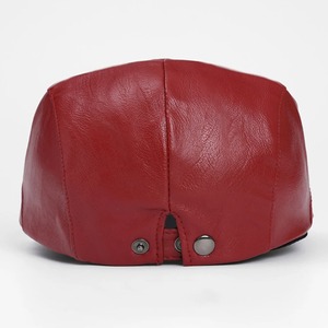 HT4431 Vintage Artist <b>Painter</b> Beret Hat Men and Women's PU Leather Casual Cap for Spring and Autumn for Casual Wear - Product Image 4