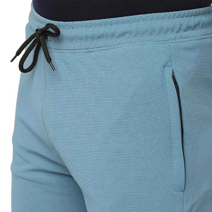 Pantalones cortos de gimnasio personalizados para hombre, pantalones cortos de entrenamiento de poliéster de diseñador para entrenamiento físico y correr, pantalones cortos deportivos de malla con patrón sólido - Product Image 3
