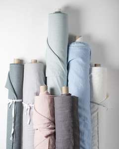 Vert olive lin usine prix de gros lin canapé tissu luxe Jacquard Textile de maison haute qualité 100% lin naturel ITHL - Product Image 4